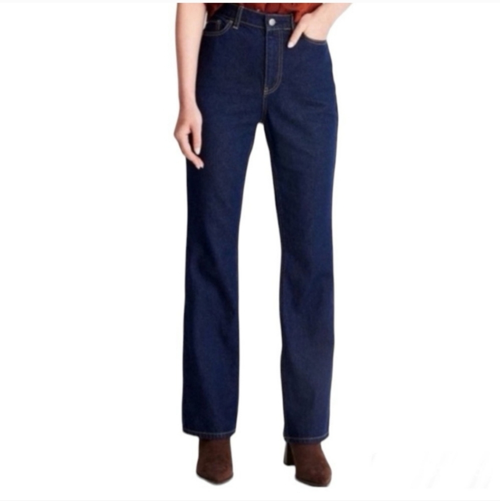 Future Collection Flare Wide Leg Jeans with Mid-Rise Fit Reese Blutstrin Size 4